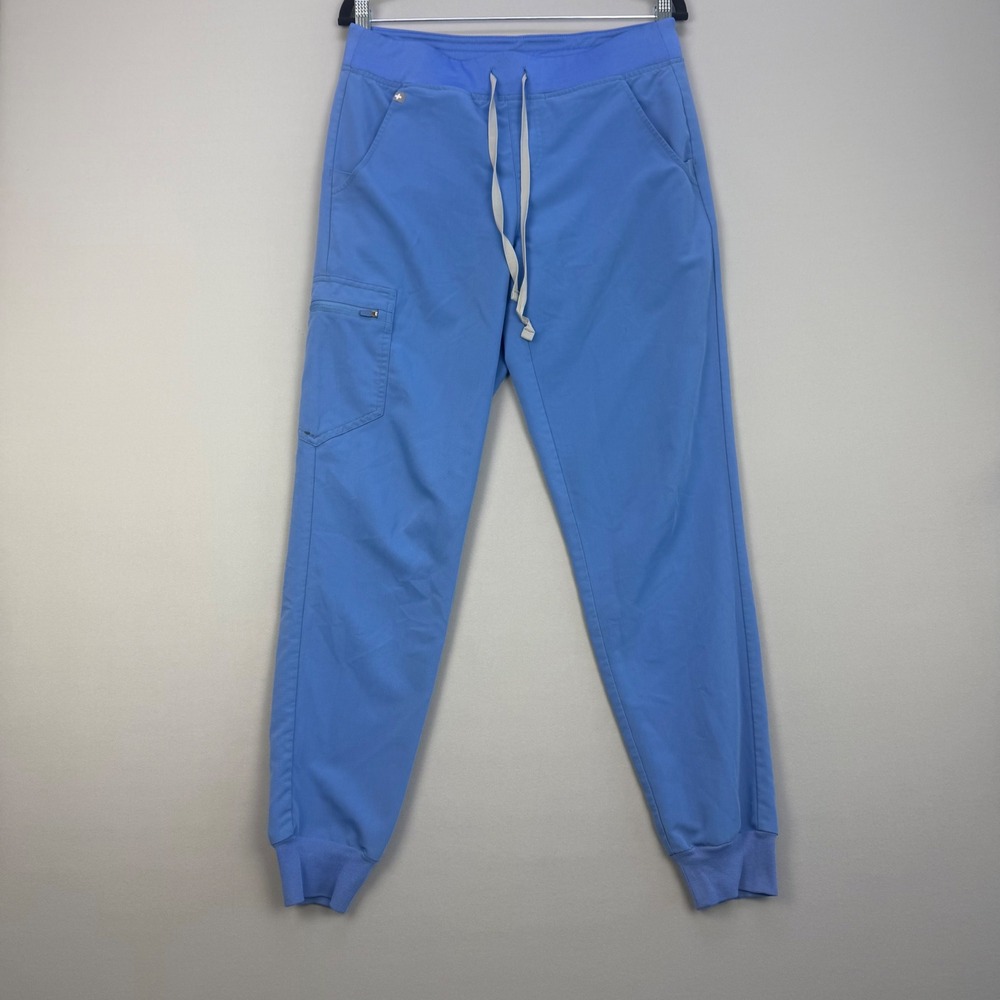 Figs Zamora Jogger Scrub Pants Blue Technical Collection Womens Size Small
